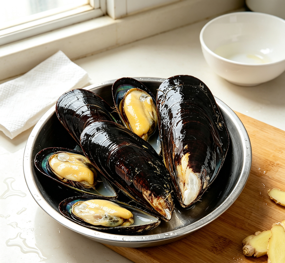 Mussels ready for cooking
